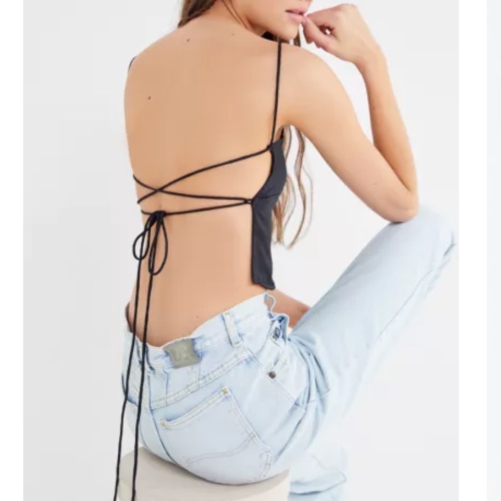 Motel Rocks lace up back top